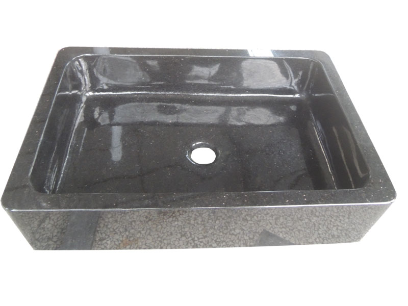 Black Marble Bathroom Basin For Home Decoration