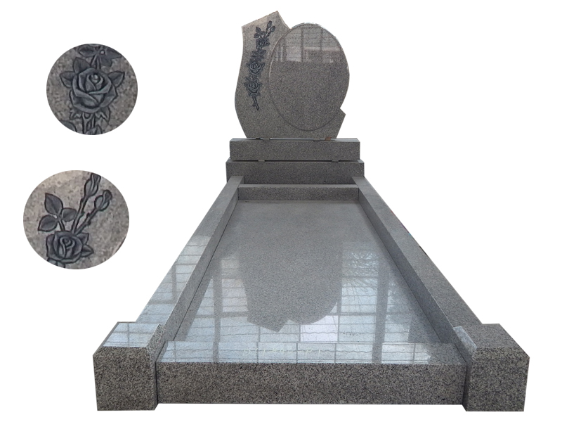 Grey Granite Headstone